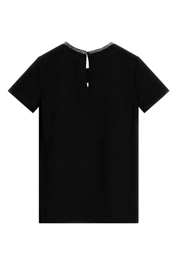 Детская футболка для девочек с коротким рукавом Guess, Black — фото 2