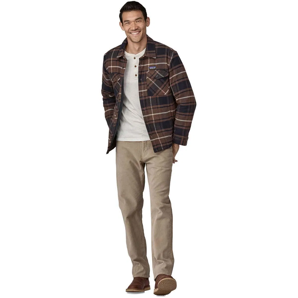Утепленная фланелевая рубашка с длинным рукавом Fjord Flannel Patagonia, Outdoor/Molasses Brown — фото 3
