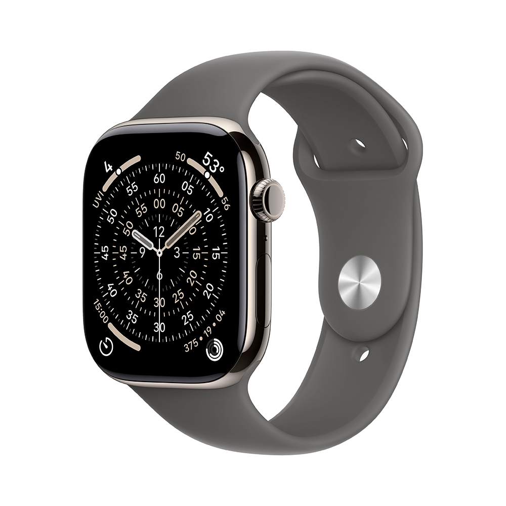 

Умные часы Apple Watch Series 11 (GPS+Cellular), 46 мм, Natural Titanium Case/Stone Gray Sport Band - M/L, Титановый, Умные часы Apple Watch Series 11 (GPS+Cellular), 46 мм, Natural Titanium Case/Stone Gray Sport Band - M/L