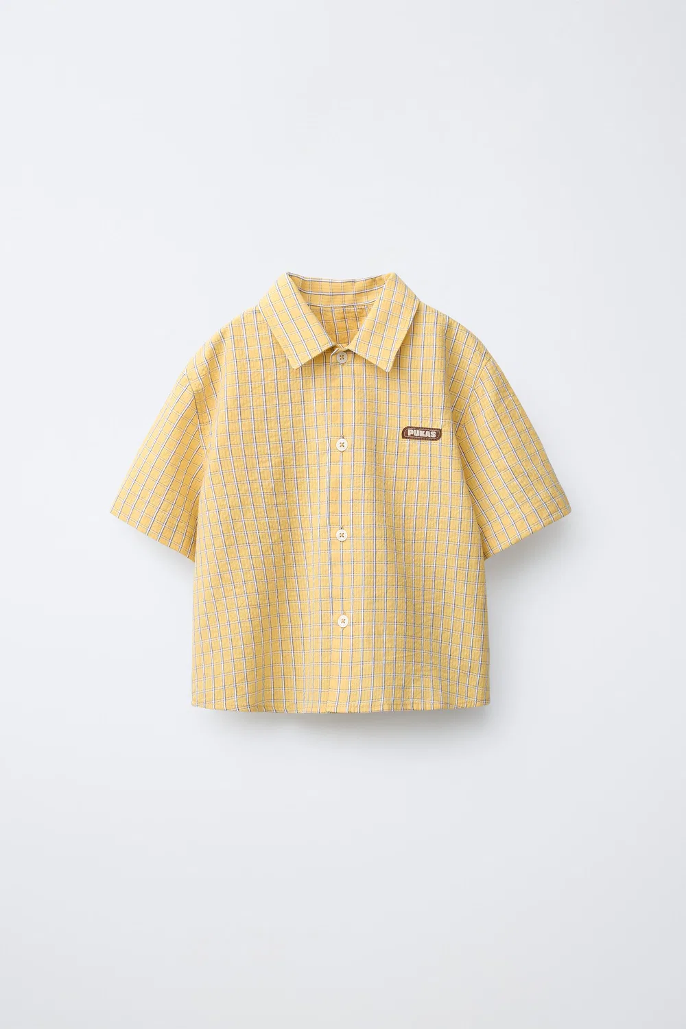 Рубашка в клетку PUKAS SURF ZARA, Yellow
