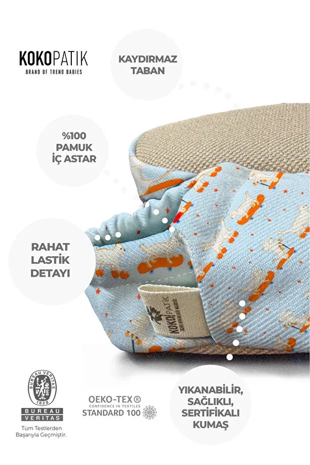 Детские пинетки для девочек с принтом Animated friends pattern booties Kokopatik, Multicolor — фото 2