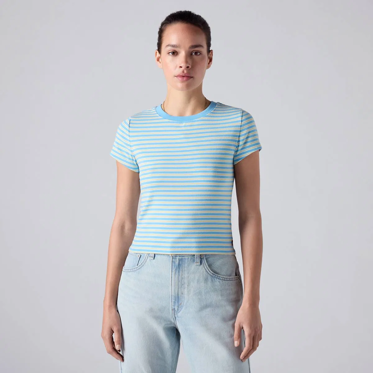 Незаменимая детская футболка Levi's, Bliss Stripe Alaskan Blue - Blue