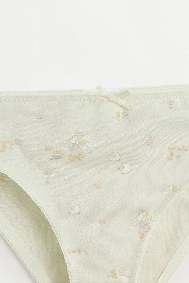 Детские трусы для девочек хлопковые комплект 5 шт Minnie Mouse Disney Classic Panties Lefties, Bone Color — фото 4