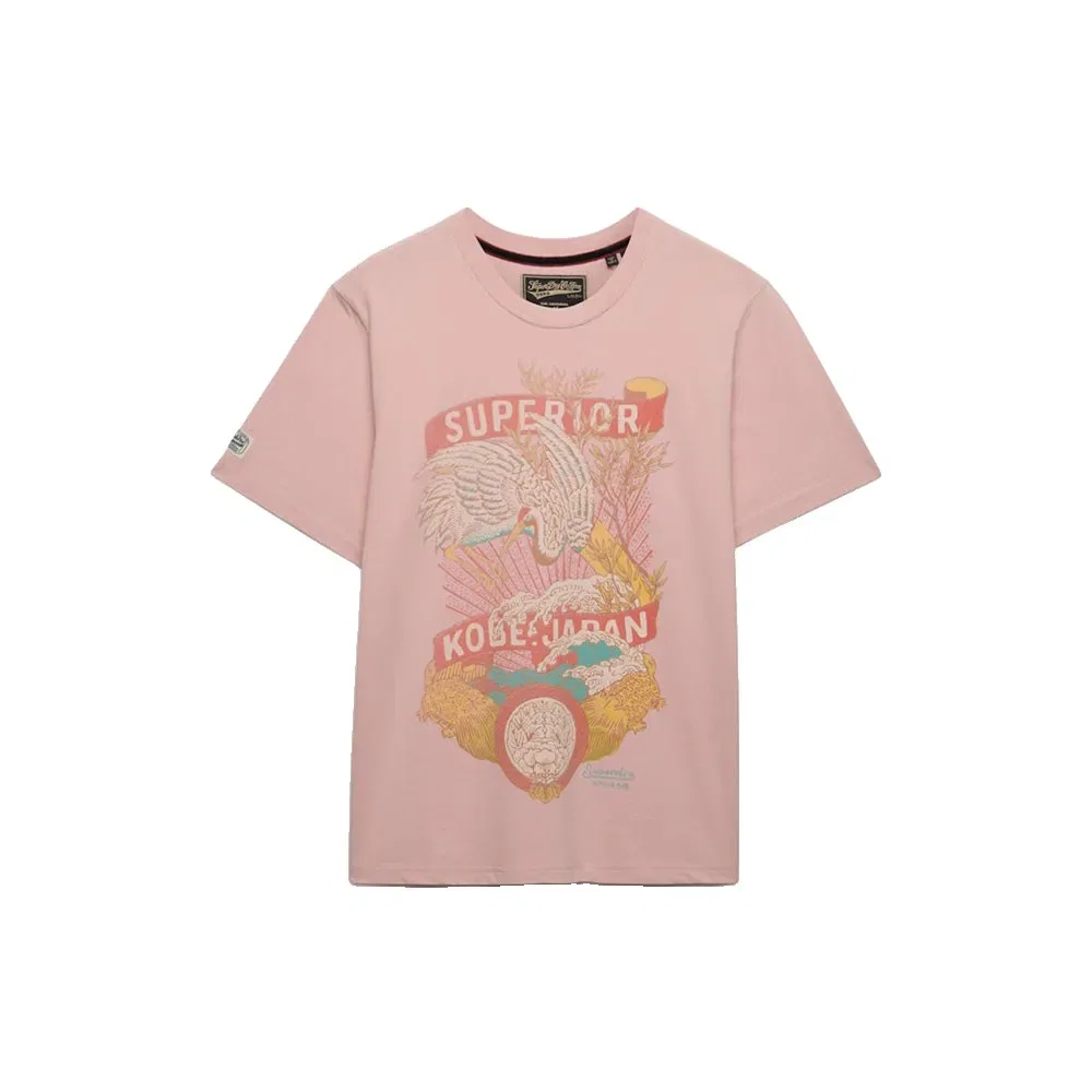 Футболка Superdry Tokyo Relaxed Fit, розовый — фото 3