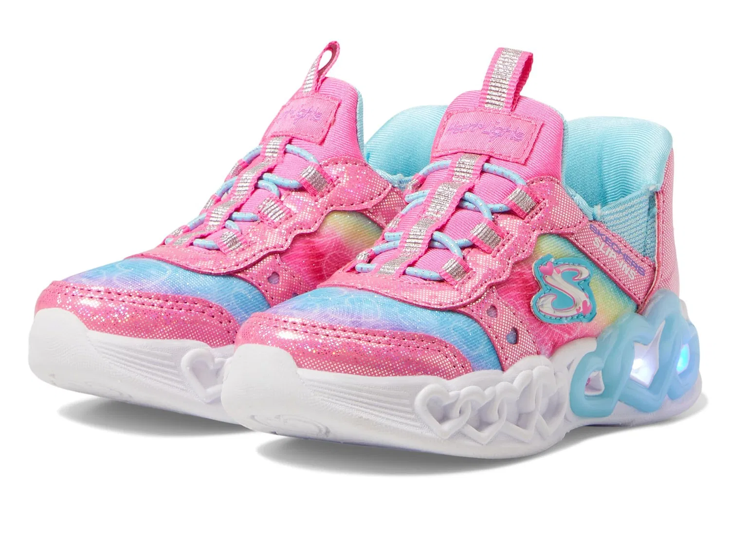 Детские кроссовки для девочек Rainbow Cruisers Skechers, Pink Multicolor — фото 2