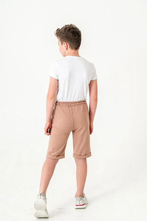 Детские шорты для мальчиков хлопковые Mışıl Kids, Beige — фото 4