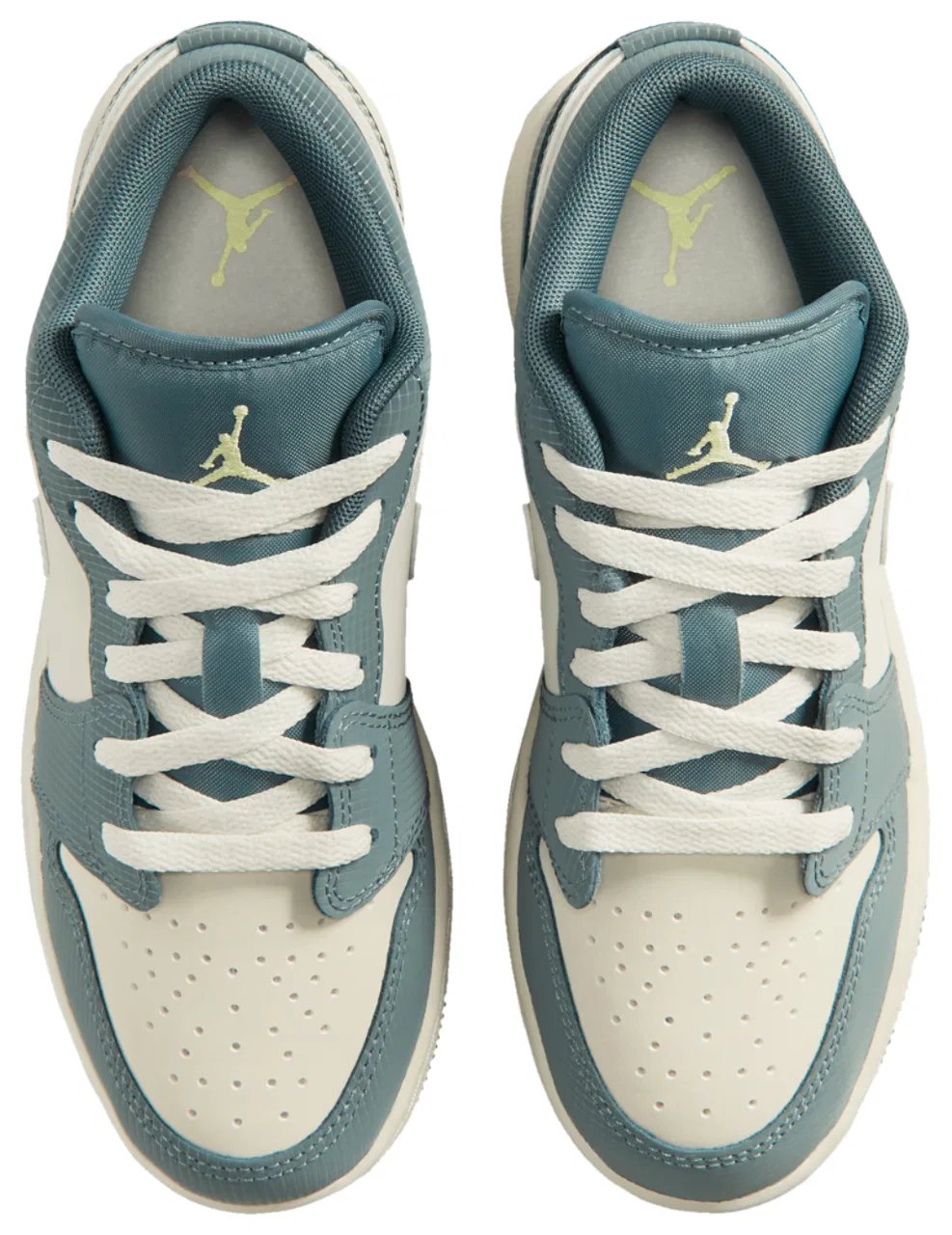 Кроссовки для мальчиков AJ 1 Low SE Jordan, цвет Light Lemon Twist/Hasta/Sea Glass — фото 4