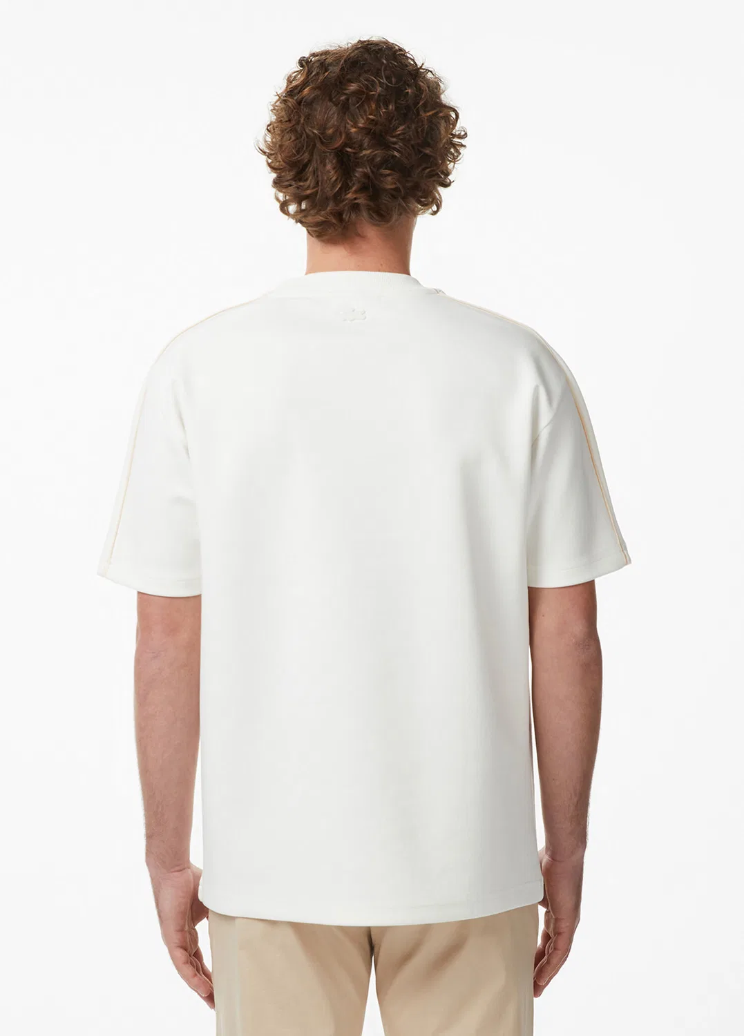 Футболка Lacoste Relaxed Fit, кремовый — фото 3