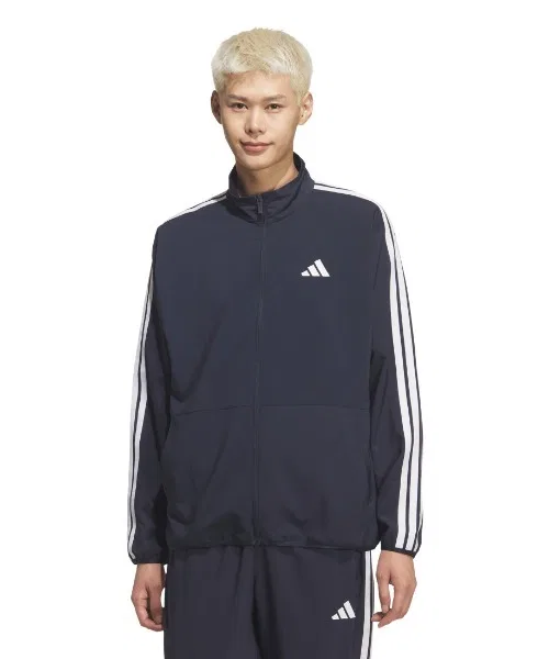 Мужская куртка-трактор с принтом три полосы Adidas, Navy