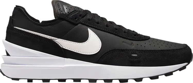 

Кроссовки Nike Waffle One Leather 'Black White', черный