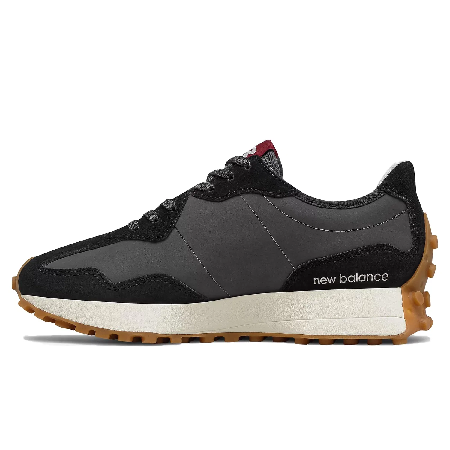 Детские кроссовки для мальчиков с ретро-дизайном 327 Cm New Balance, Black White — фото 4