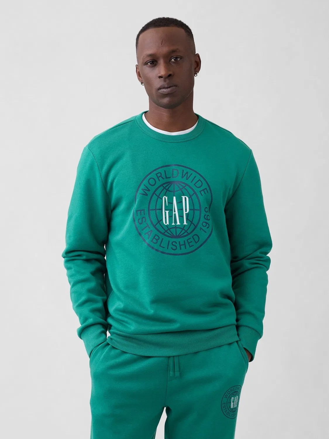 Свитшот Relaxed Graphic Gap, зеленый