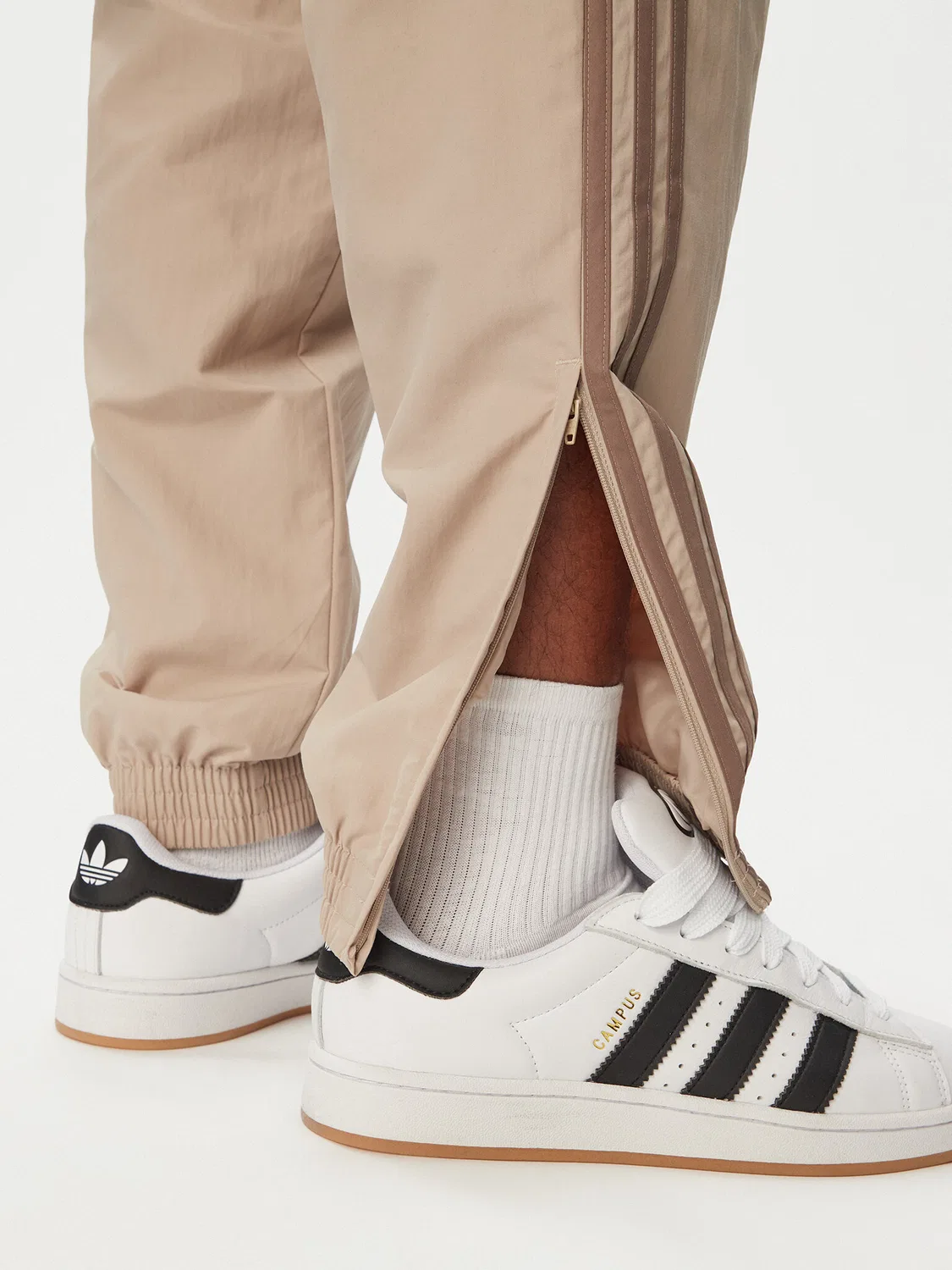 Мужские спортивные штаны стандартного кроя Firebird Adidas, бежевый — фото 4