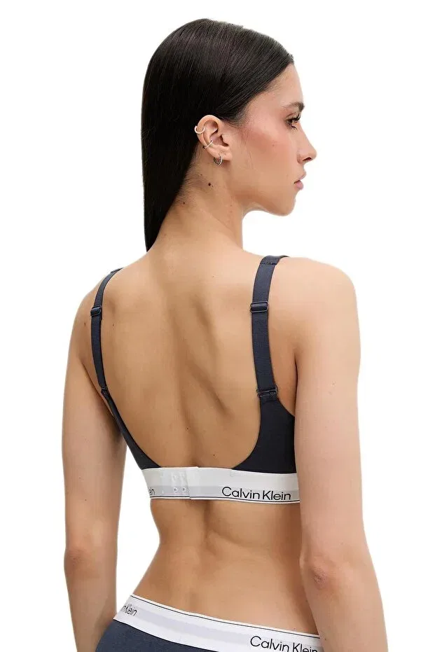 Женская бралетте с V-образным вырезом Calvin Klein, Navy Blue — фото 4