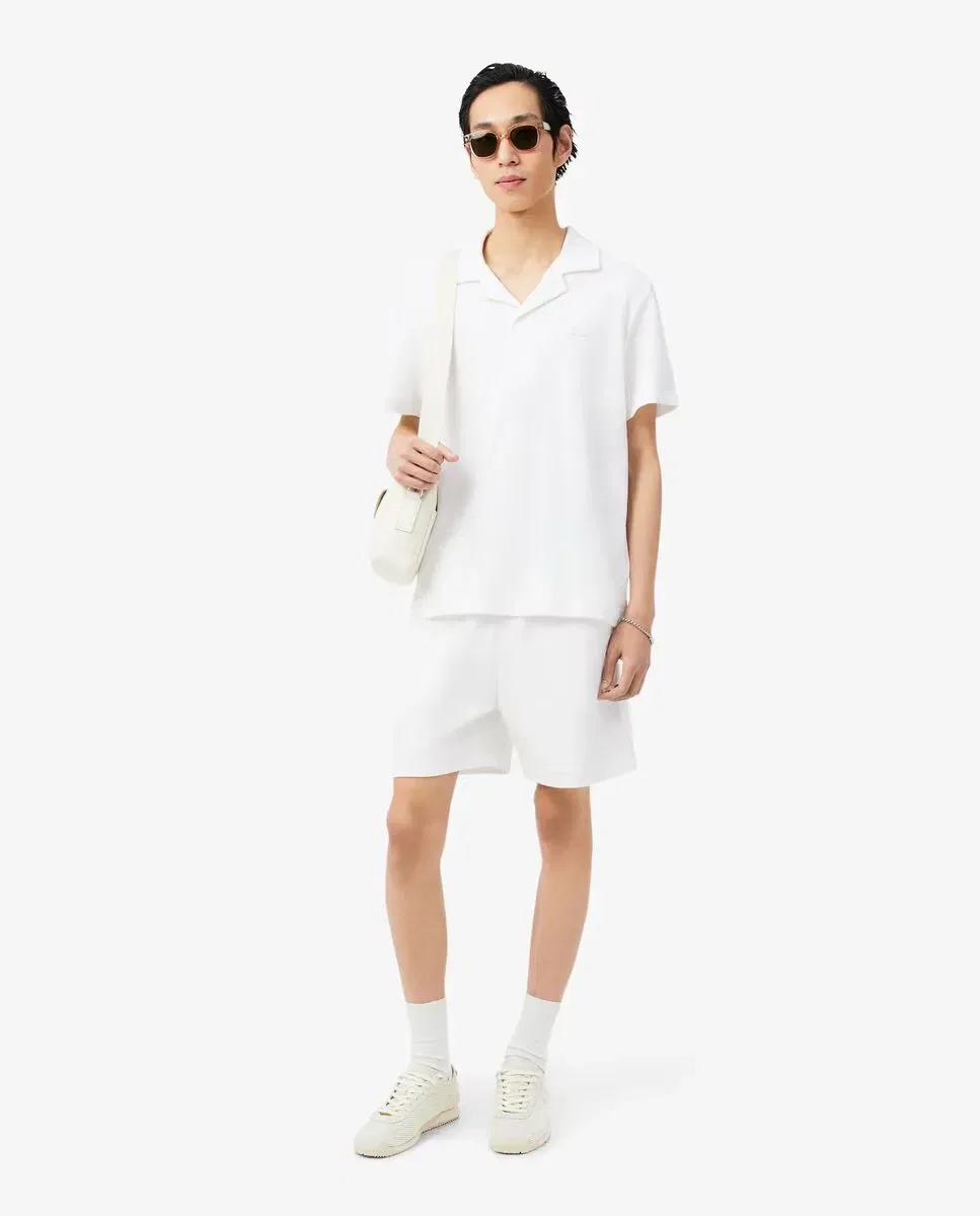 Мужские шорты из фактурного трикотажа Lacoste, Blanco — фото 4
