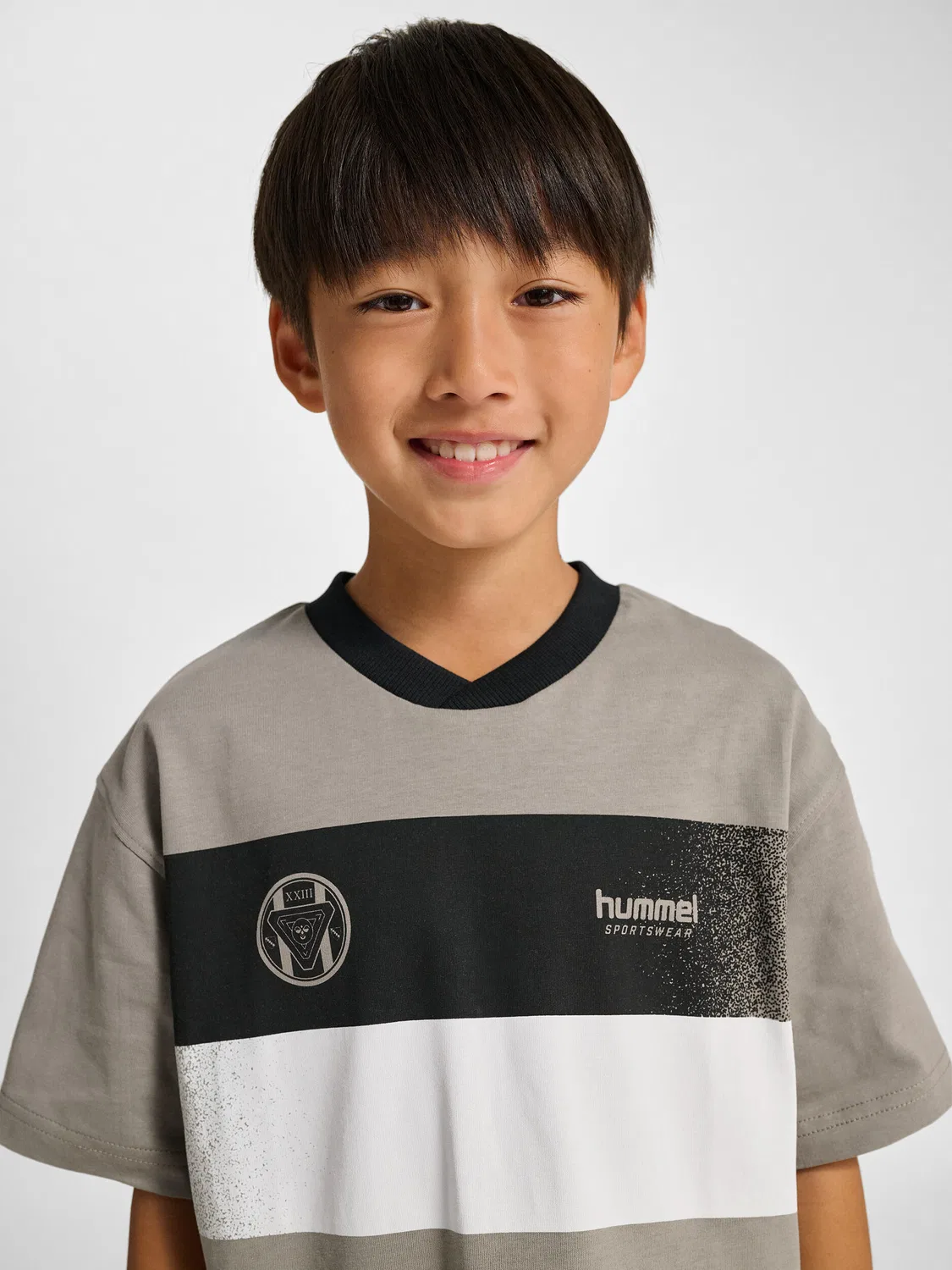 Детская футболка с raglan-рукавом Hmljr Loose Hummel, Grau — фото 4