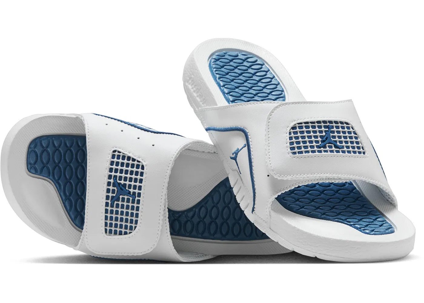 Детские сандалии Jordan Hydro 4 Retro Off White Neutral Grey Industrial Blue