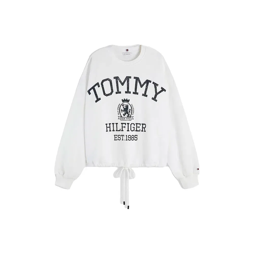 Женский свитшот с принтом Tommy hilfiger, White — фото 3