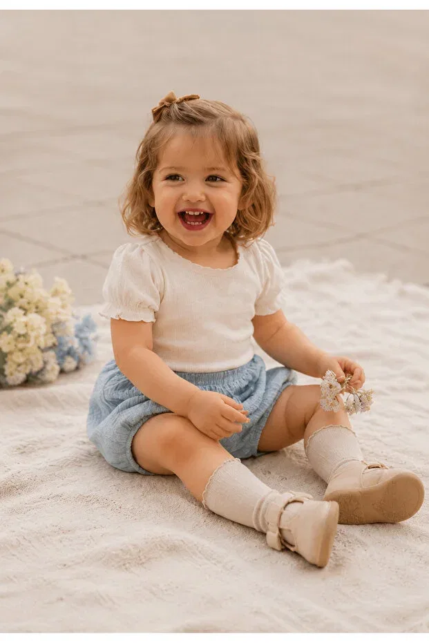 Детские шорты для девочек хлопковые L L Louiou Baby Gifts, Blue