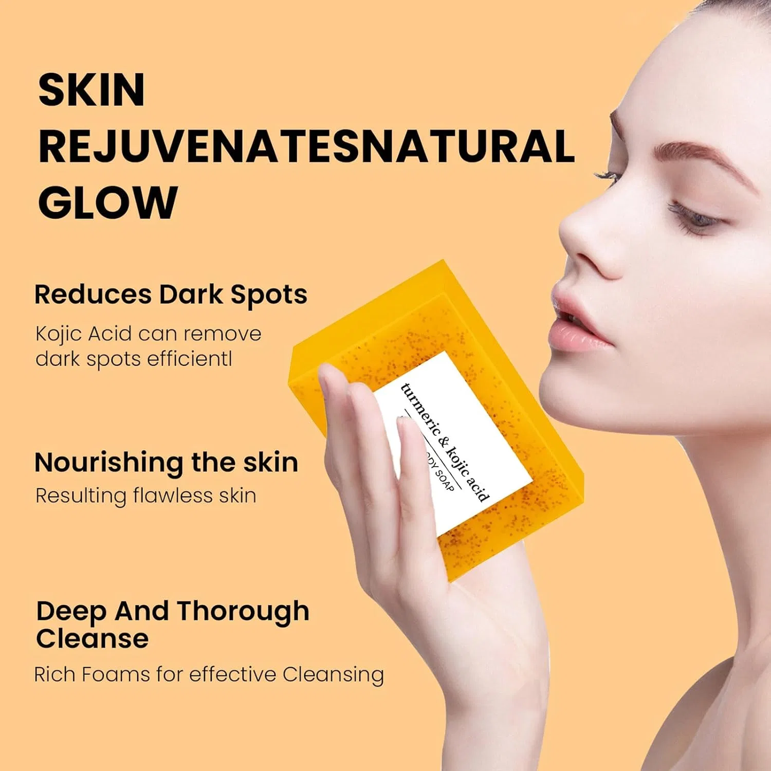 Мыло Turmeric And Kojic Acid Soap, 100 г, A Generisch — фото 2