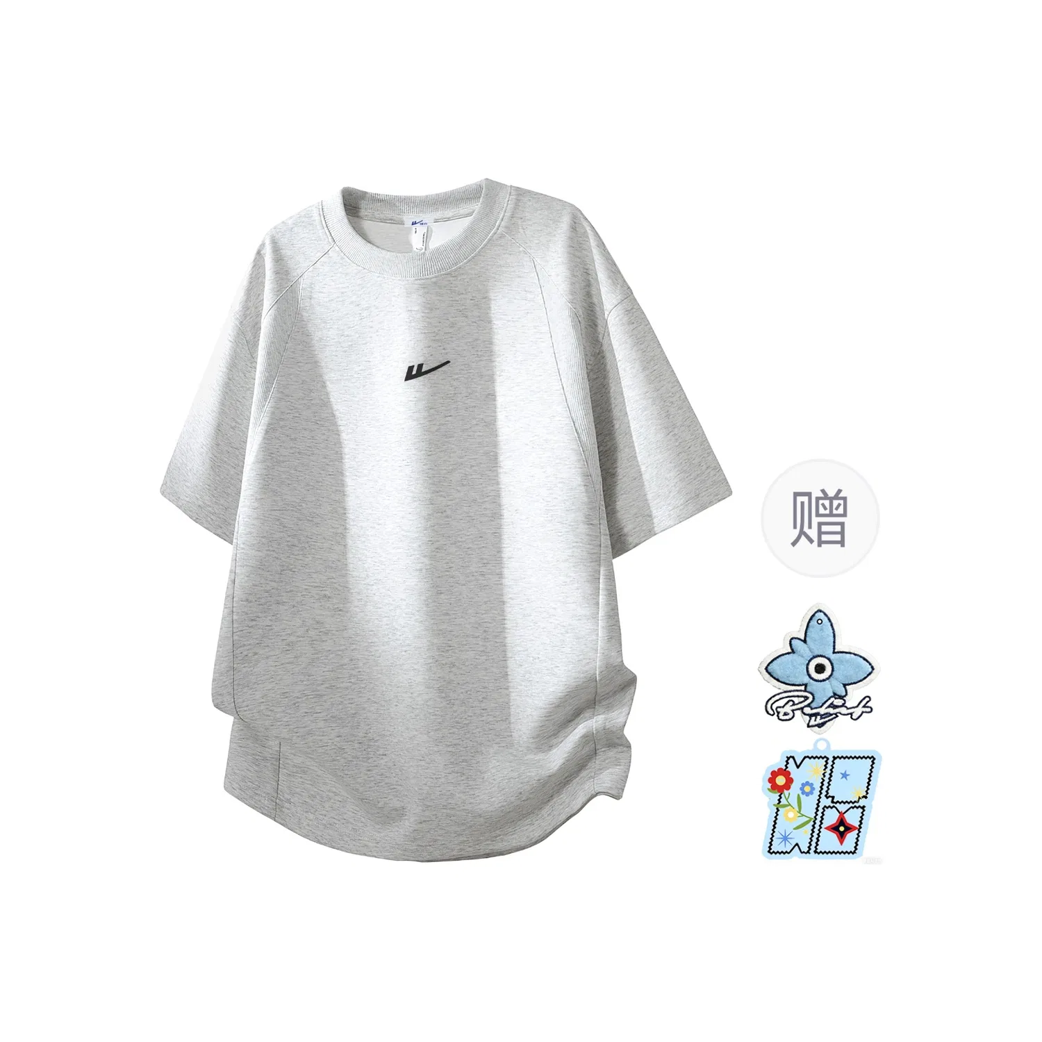 Футболка детская свободного кроя с круглым вырезом Heather Gray WARRIOR — фото 3
