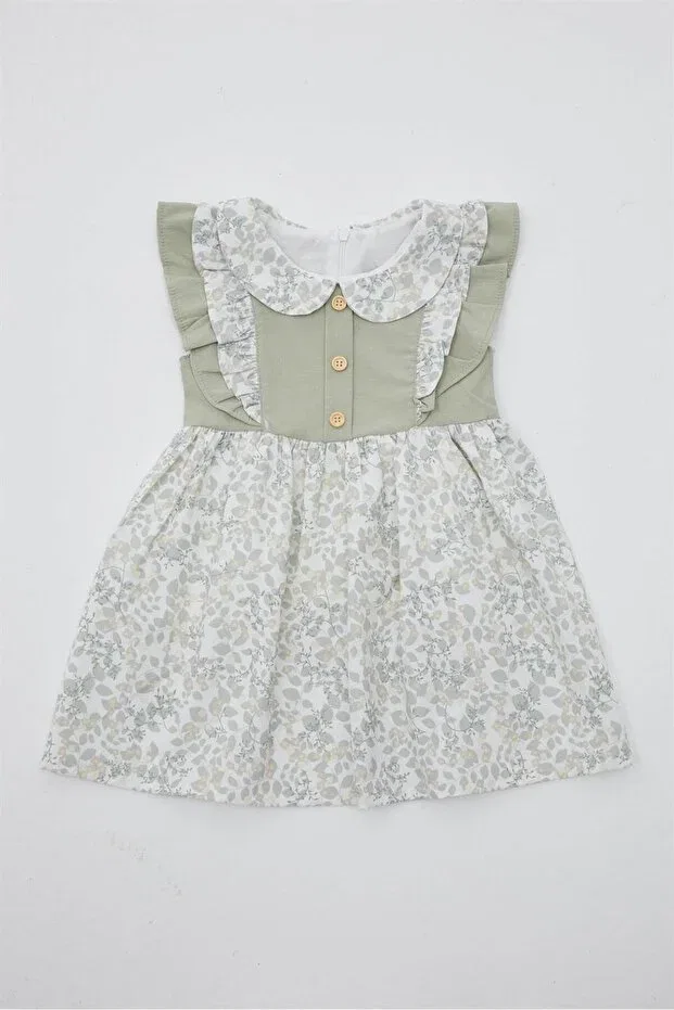 Детское платье для девочек с длинным рукавом Wildflower dress Elefantejr, Khaki