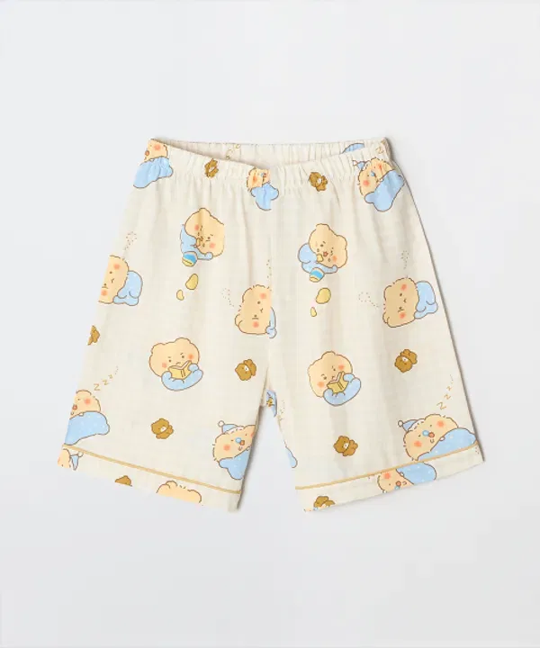 Пижама с коротким рукавом, Мангоми, Spao Kids, бежевый — фото 3