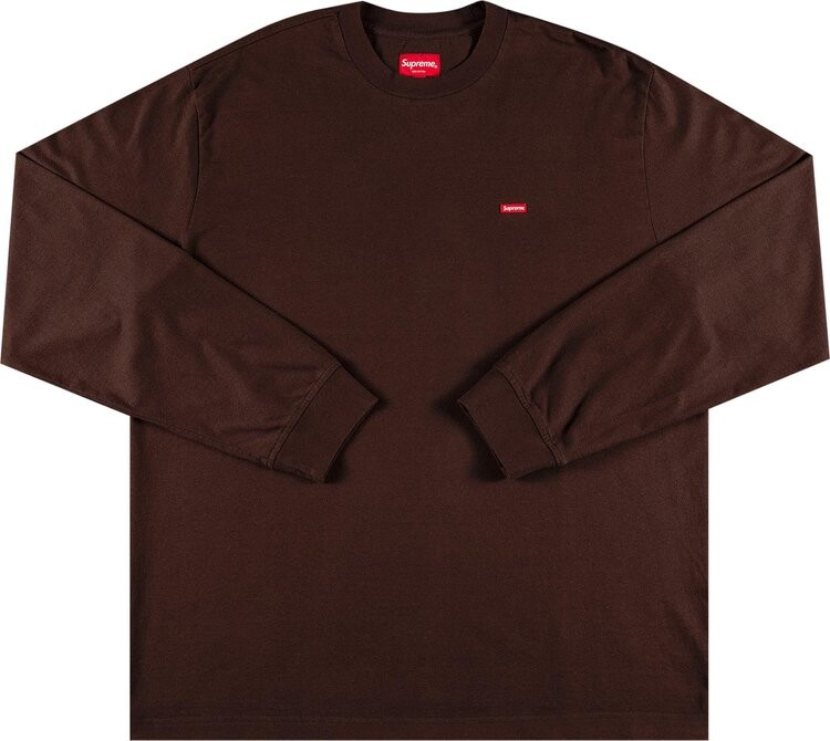 

Лонгслив Supreme Small Box Long-Sleeve Tee 'Dark Brown', коричневый