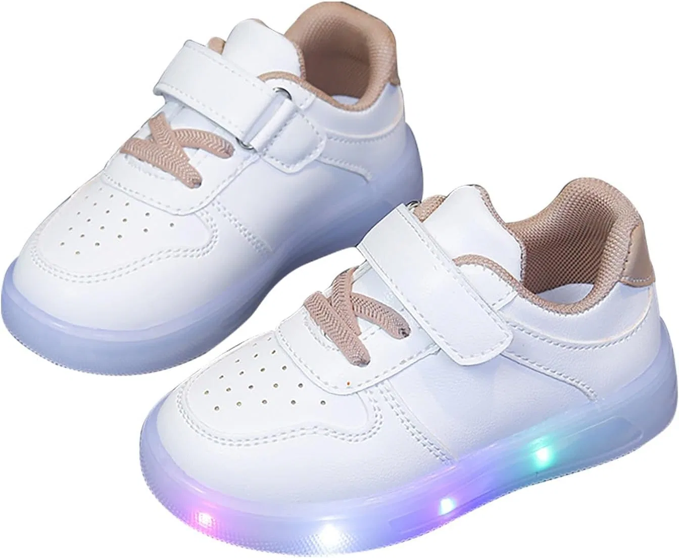 Детские блестящие кроссовки для девочек с ремешком, Khaki