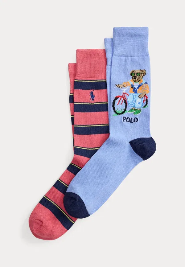 Носки комплект 2 шт с животными Polo bear trouser sock 2-pack Polo Ralph Lauren, синий