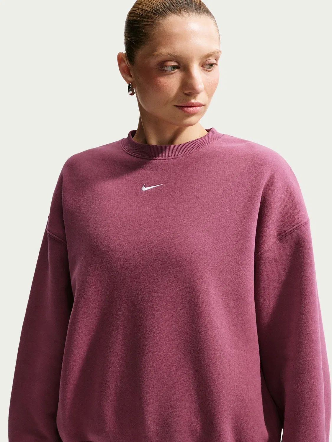 Свитшот женский оверсайз Nike Studio Fleece, Pink Smoke