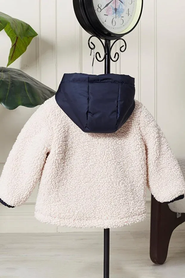 Детское пальто для девочек с капюшоном Benitto Kids, Navy Blue — фото 2