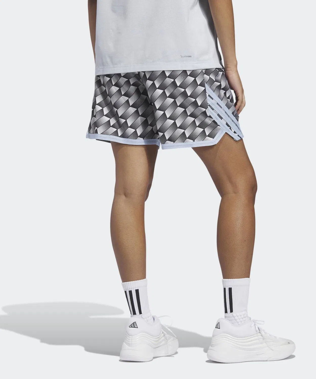 Женские шорты с принтом Crazy Light Kaleidoscope AOP Adidas, Черный — фото 2