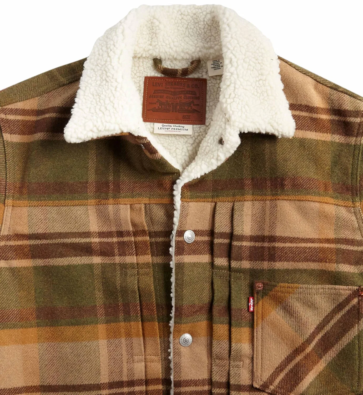 Мужская куртка-джинсовка с подкладкой из шерпы Type I Levi's, BAROLD PLAID WINTER — фото 4