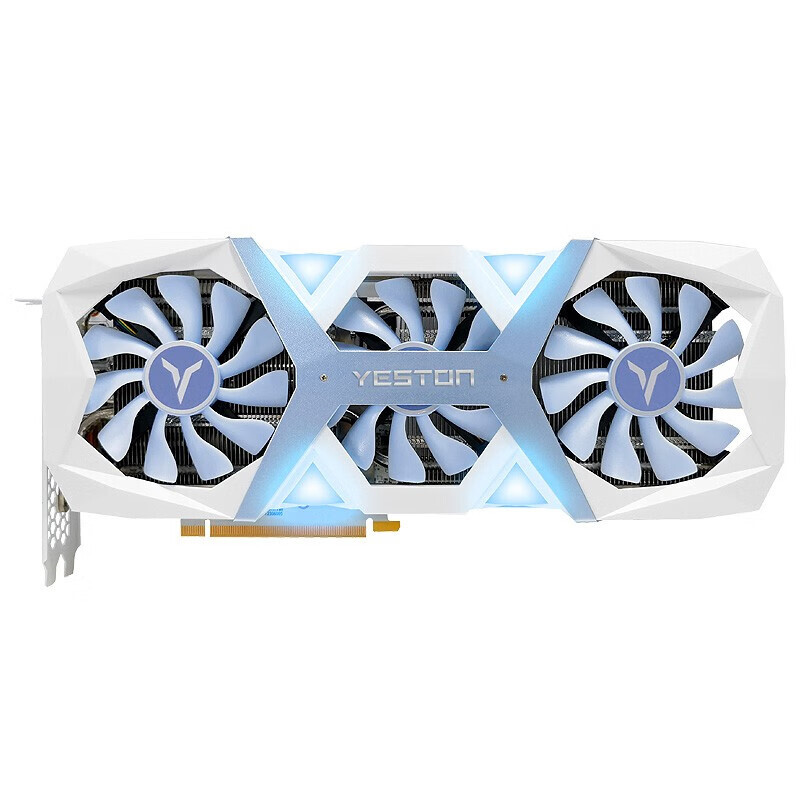 

Видеокарта Yeston GeForce RTX 4060 Ti Game Master 8 Гб, белый/голубой