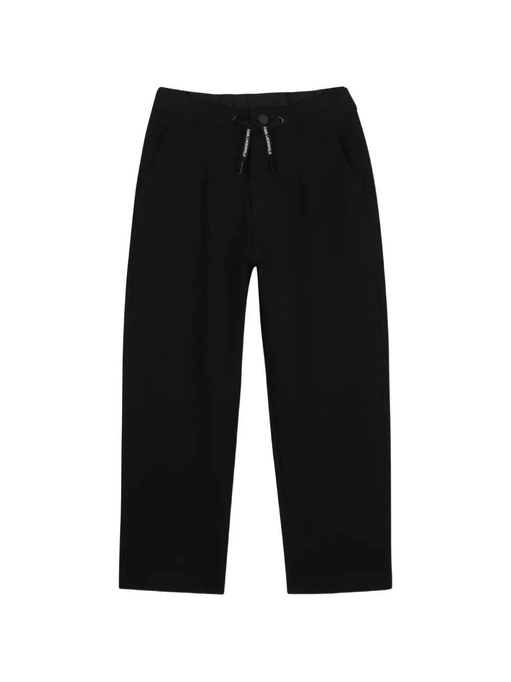 Брюки с кулиской и логотипом Karl Lagerfeld Kids, черный