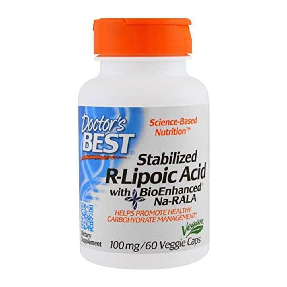 

Добавка Doctor's Best Альфа Липоевая кислота Stabilized R Lipoic Acid 100 мг, 2 предмета, 60x2 капсул