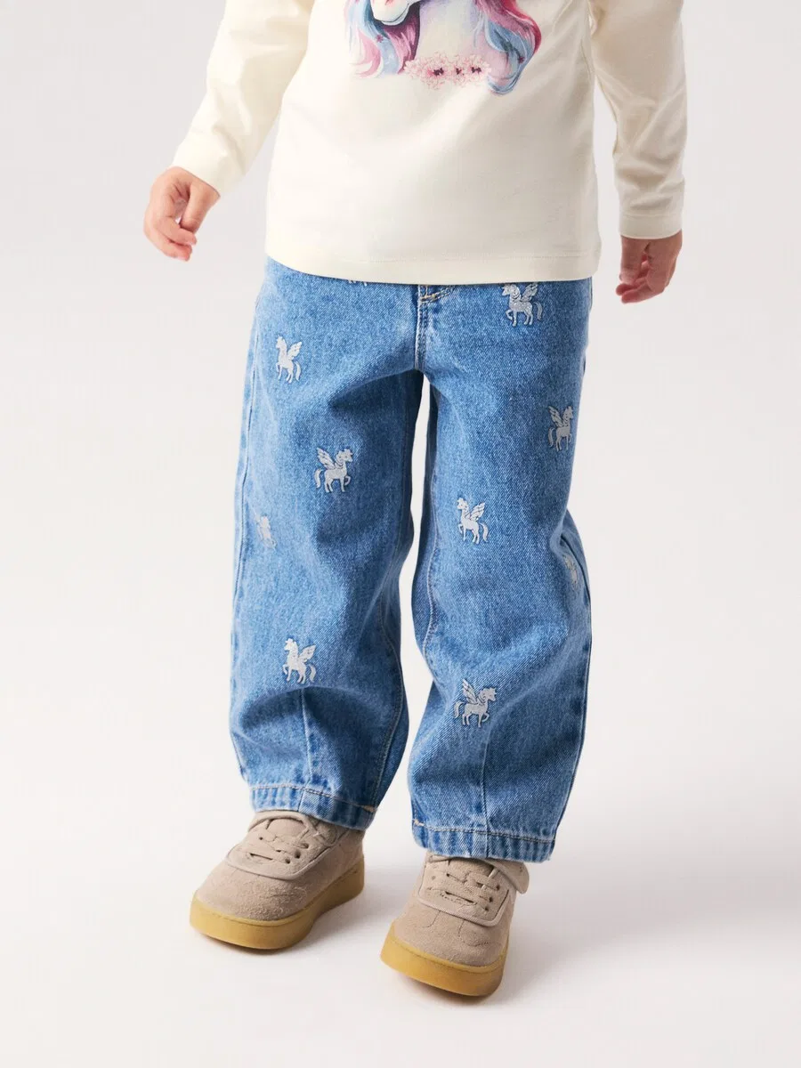 Джинсы NAME IT Barrel Jeans 'NMFBella' синего цвета — фото 2