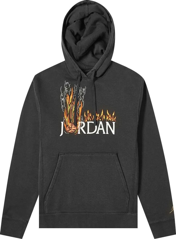 

Худи Cactus Jack by Travis Scott x Air Jordan MJ Fleece Hoodie 'Black', черный