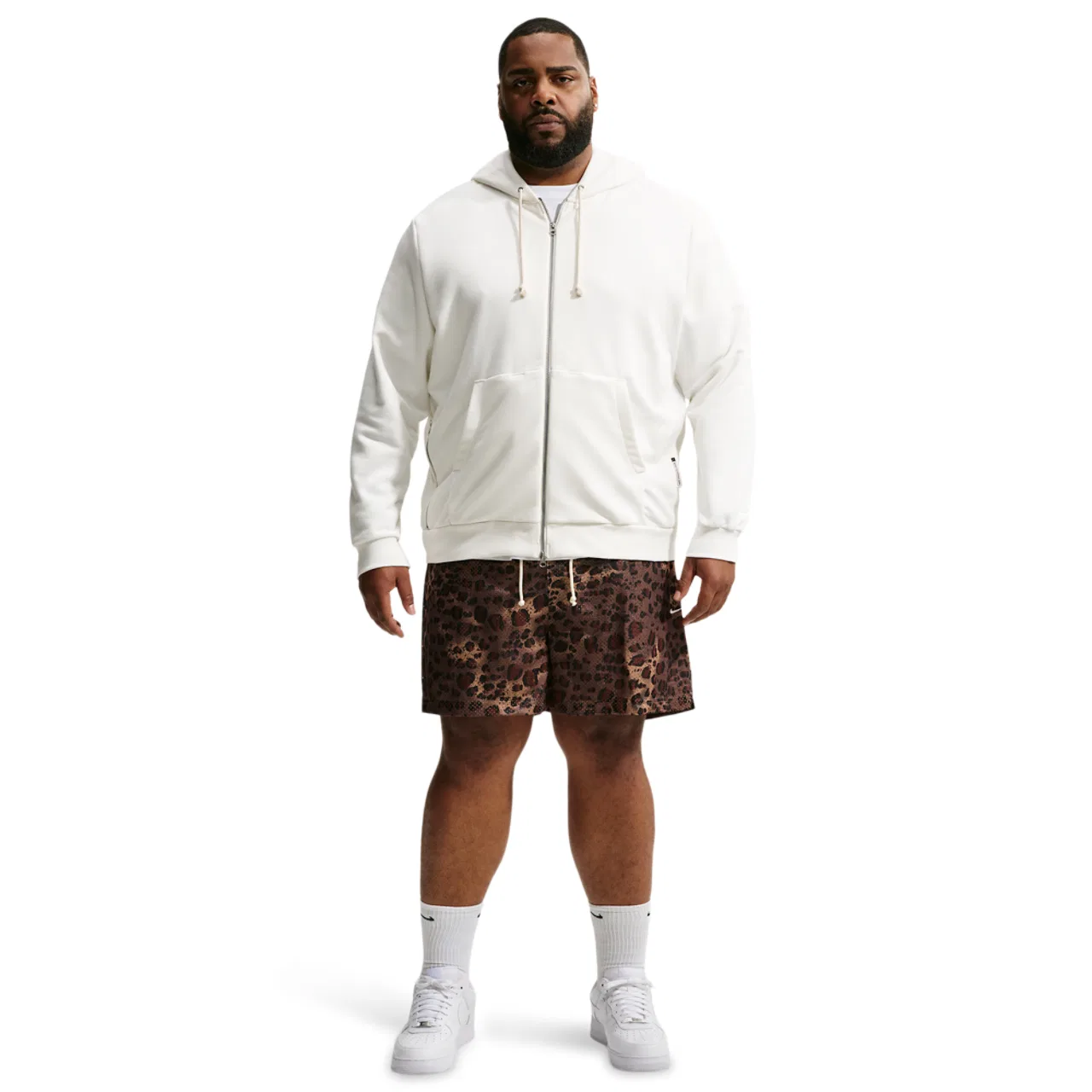 Мужские спортивные шорты из дышащей сетки Leopard Dri-FIT SI PRC Mesh 5 Inch Nike, Lt British Tan/Flax/Pale Ivory — фото 3