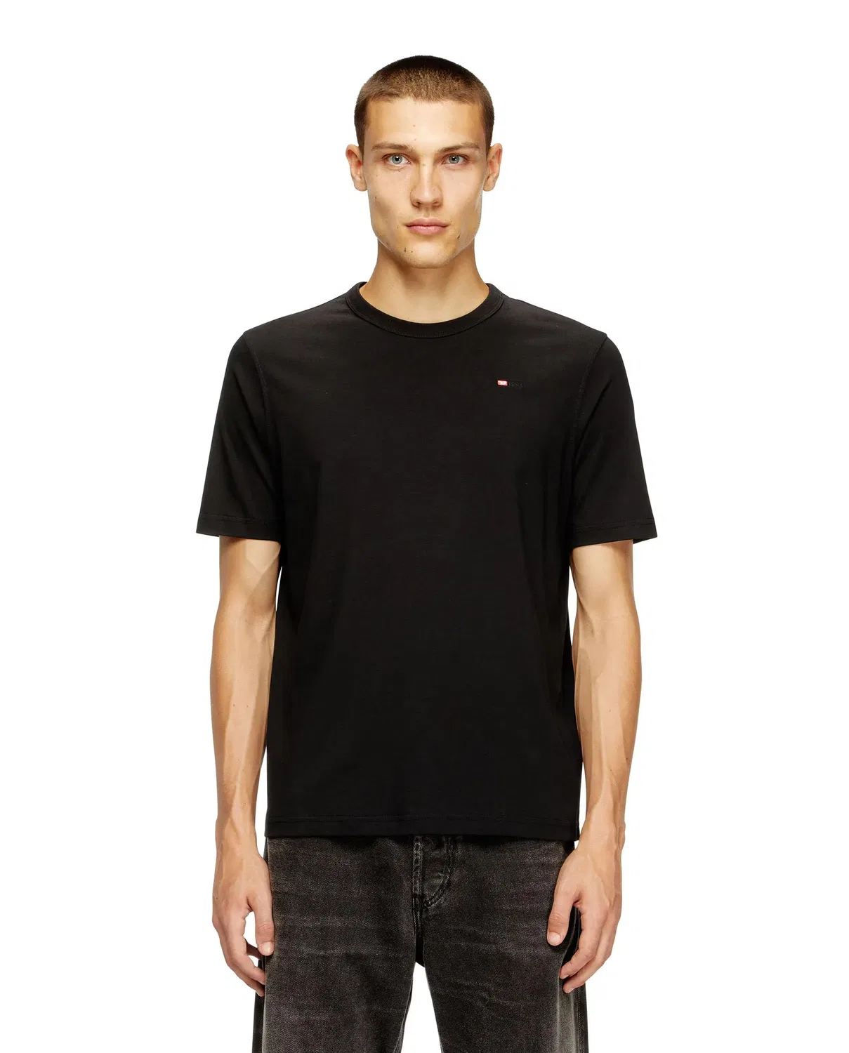 Мужская футболка с коротким рукавом хлопковая Diesel, Negro