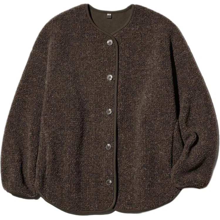 Женская бархатная куртка с принтом FW26 Velvet Jackets UNIQLO, Dark Umber
