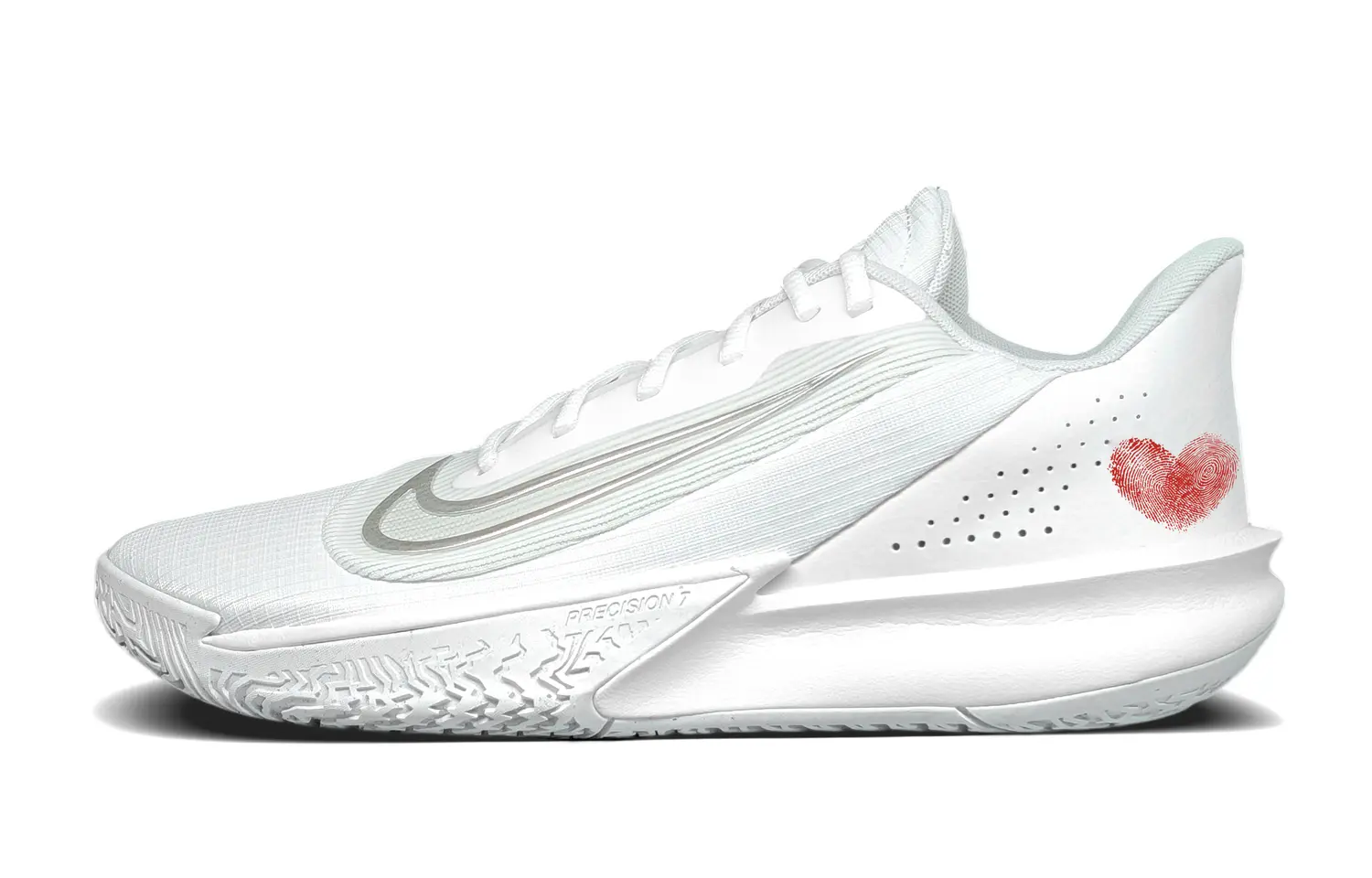 

Nike Точность 7 Амортизация, противоскользящие и износостойкие низкие баскетбольные кроссовки мужские белые - белый, цвет White