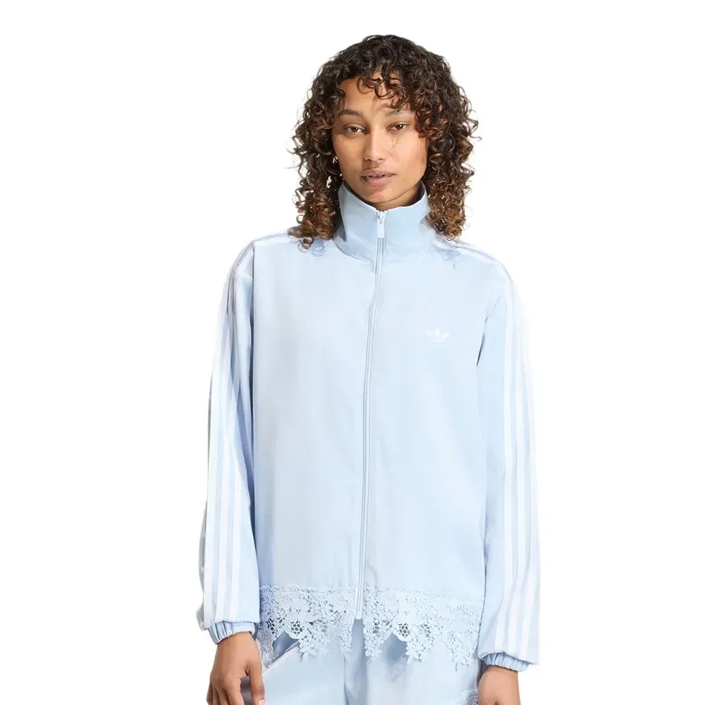 Худи свободного кроя на молнии Satin Lace Firebird Loose Adidas Originals, синий