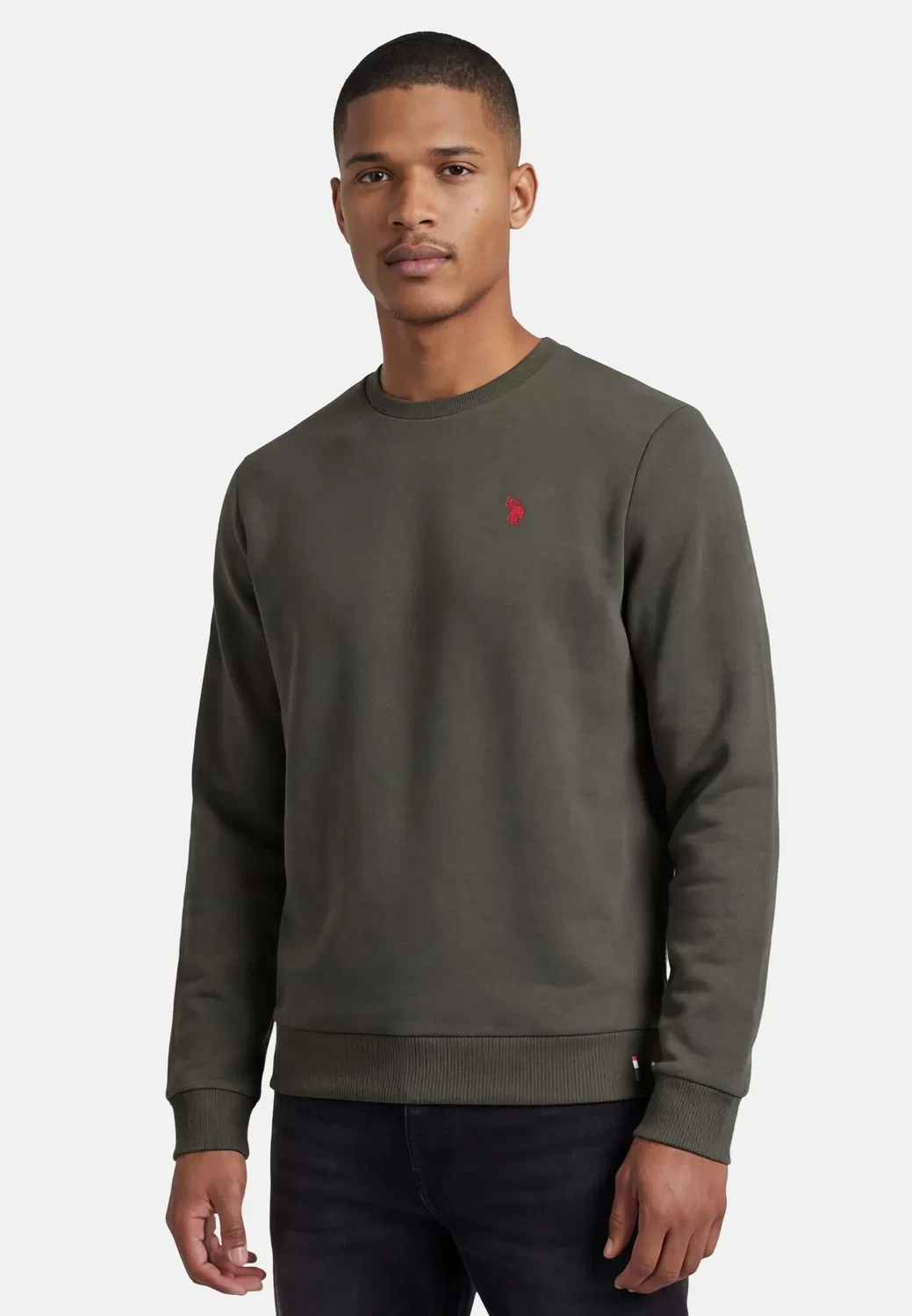 Мужской пуловер с круглым вырезом U.S. Polo Assn., Dark Olive — фото 2