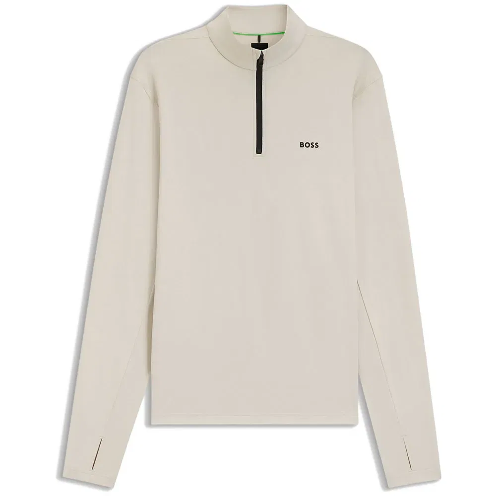 Мужской свитшот с полузастежкой-молнией BOSS Active 10280191, Beige