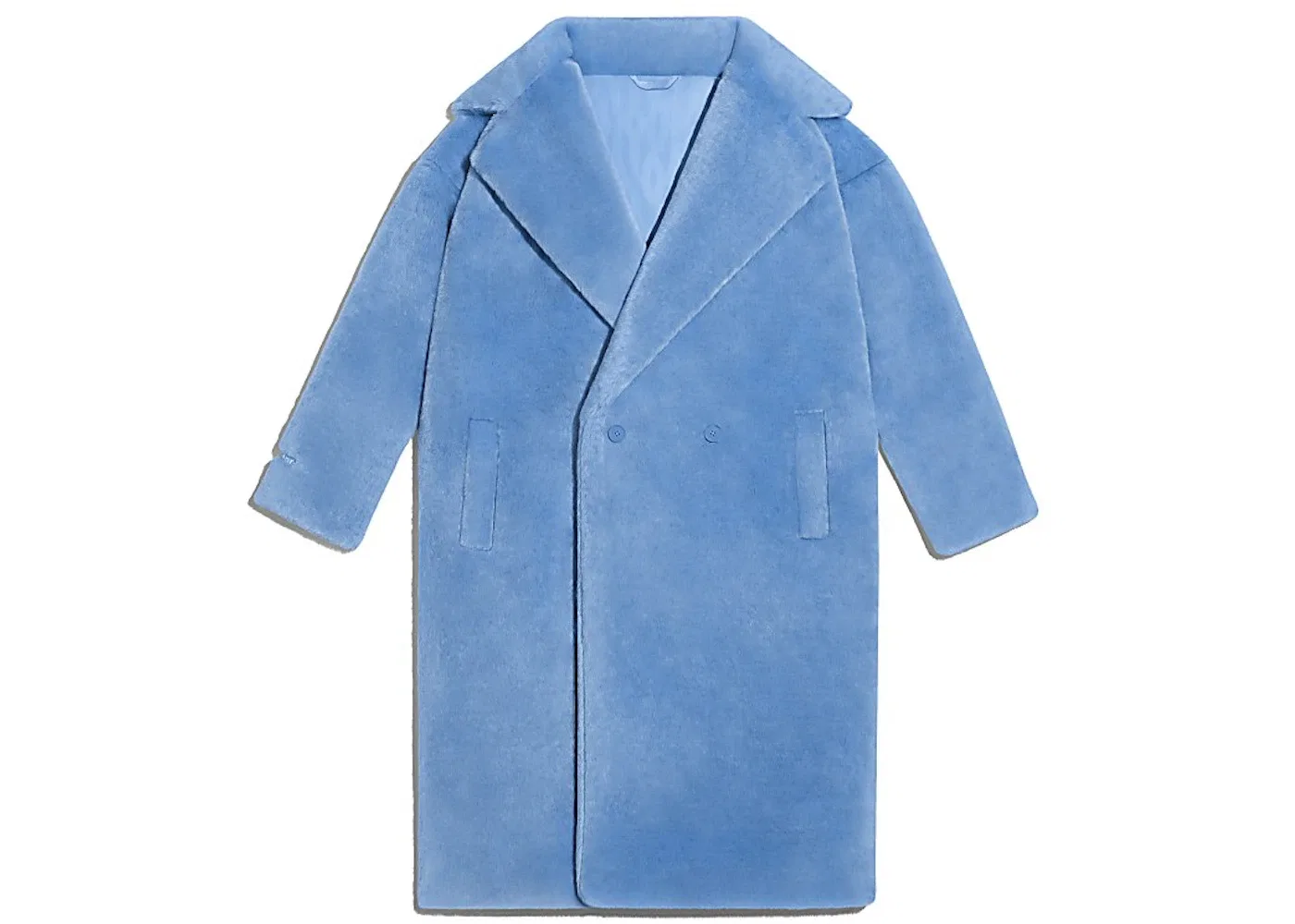 Унисекс пальто из искусственного меха Fur Coat Adidas, Light Blue