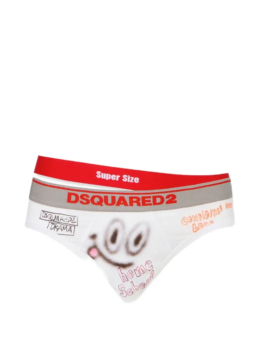 Трусы с граффити Dsquared2, белый