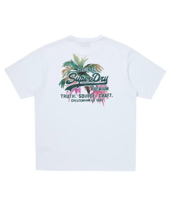 Футболка с принтом Palm Tree, Superdry, белый — фото 3
