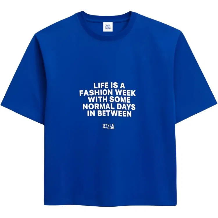ZARA Футболка унисекс с круглым вырезом Dark Blue — фото 3